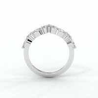Cluster Pointy Lab-Grown Diamond Wedding Ring 0.10cts Total Weight