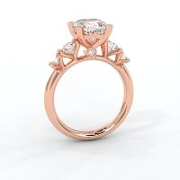 Cara Side Stones with 4 Accent Diamonds