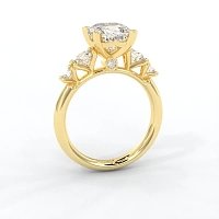 Cara Side Stones with 4 Accent Diamonds