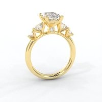 Cara Side Stones with 4 Accent Diamonds