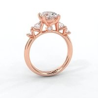 Cara Side Stones with 4 Accent Diamonds
