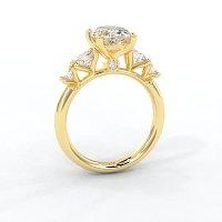 Cara Side Stones with 4 Accent Diamonds