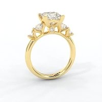 Cara Side Stones with 4 Accent Diamonds