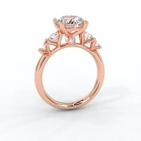 Cara Side Stones with 4 Accent Diamonds