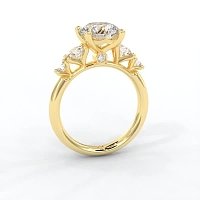 Cara Side Stones with 4 Accent Diamonds