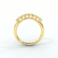 Cara Curved Wedding Ring with Natural Diamonds 0.40ct Total Weight