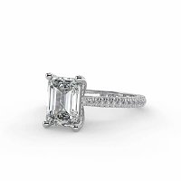 Cathedral with Hidden Halo and Diamond Pave Band