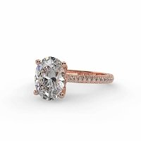 Cathedral with Hidden Halo and Diamond Pave Band