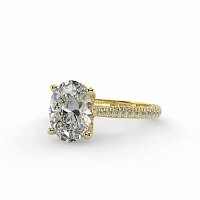 Cathedral with Hidden Halo and Diamond Pave Band