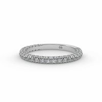 Cathedral Diamond Wedding Ring with Diamond Pave Band