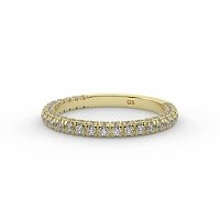 Cathedral Diamond Wedding Ring with Diamond Pave Band