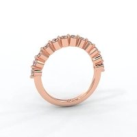Ariel Wedding Ring with Round Prong-Set on Band