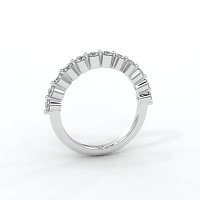 Ariel Wedding Ring with Round Prong-Set on Band