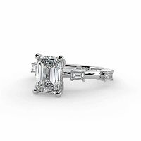 Ariel with Emerald Prong-Set on Band