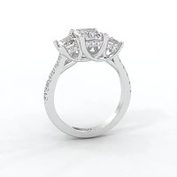 Dalia 3 Stones with Diamonds on Band