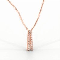 A Eternal Initial Pendant with Lab-Grown Diamonds and Attached Chain 0.09cts