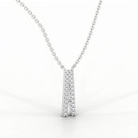 A Eternal Initial Pendant with Lab-Grown Diamonds and Attached Chain 0.09cts