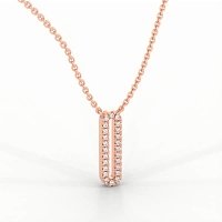 O Eternal Initial Pendant with Lab-Grown Diamonds and Attached Chain 0.10cts