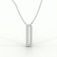 D Eternal Initial Pendant with Lab-Grown Diamonds and Attached Chain 0.09cts