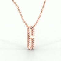 G Eternal Initial Pendant with Lab-Grown Diamonds and Attached Chain 0.09cts