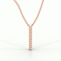 I Eternal Initial Pendant with Lab-Grown Diamonds and Attached Chain 0.05cts