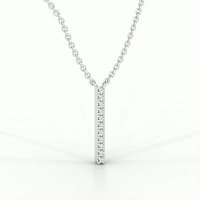 I Eternal Initial Pendant with Lab-Grown Diamonds and Attached Chain 0.05cts