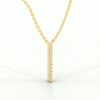 I Eternal Initial Pendant with Lab-Grown Diamonds and Attached Chain 0.05cts