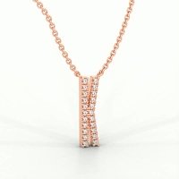 K Eternal Initial Pendant with Lab-Grown Diamonds and Attached Chain 0.09cts