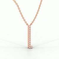 L Eternal Initial Pendant with Lab-Grown Diamonds and Attached Chain 0.05cts