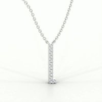 L Eternal Initial Pendant with Lab-Grown Diamonds and Attached Chain 0.05cts