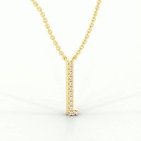 L Eternal Initial Pendant with Lab-Grown Diamonds and Attached Chain 0.05cts
