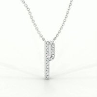 P Eternal Initial Pendant with Lab-Grown Diamonds and Attached Chain 0.07cts