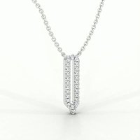 Q Eternal Initial Pendant with Lab-Grown Diamonds and Attached Chain 0.10cts