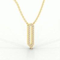 Q Eternal Initial Pendant with Lab-Grown Diamonds and Attached Chain 0.10cts