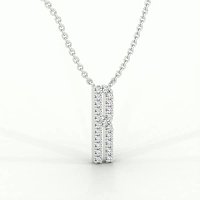 R Eternal Initial Pendant with Lab-Grown Diamonds and Attached Chain 0.09cts