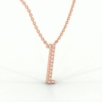 Z Eternal Initial Pendant with Lab-Grown Diamonds and Attached Chain 0.06cts