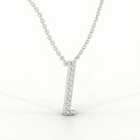 Z Eternal Initial Pendant with Lab-Grown Diamonds and Attached Chain 0.06cts