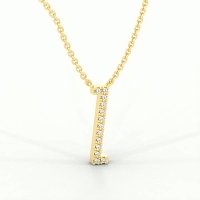 Z Eternal Initial Pendant with Lab-Grown Diamonds and Attached Chain 0.06cts