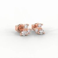 Earring Studs with Natural Diamonds 0.20cts Total Weight