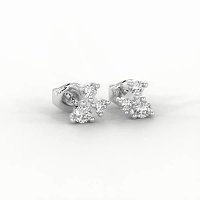 Earring Studs with Natural Diamonds 0.20cts Total Weight