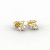 Earring Studs with Natural Diamonds 0.20cts Total Weight