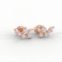 Earring Studs with Natural Diamonds 0.23cts Total Weight