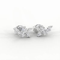 Earring Studs with Natural Diamonds 0.23cts Total Weight