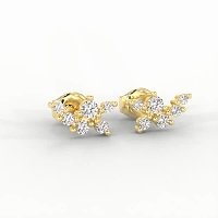 Earring Studs with Natural Diamonds 0.23cts Total Weight
