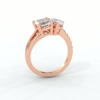 Toi&Moi with Half Split Band