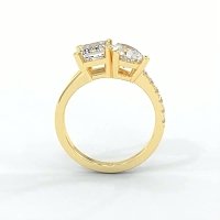 Toi&Moi 2 Stones Ring with IGI LG Diamonds 2.68cts Total Weight