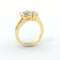 Toi&Moi 2 Stones Ring with IGI LG Diamonds 2.68cts Total Weight