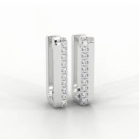Earring Huggies with Natural Diamonds 0.70cts Total Weight