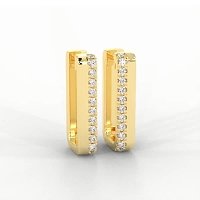 Earring Huggies with Natural Diamonds 0.70cts Total Weight