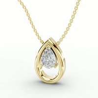 Pendant with Pear Lab Grown Diamonds 1.09cts Total Weight